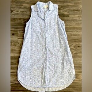 Joie Sleeveless Button Down Dress/ Collar and Pockets